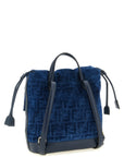 Fendi Blue Cotton Backpack