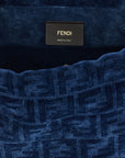 Fendi Blue Cotton Backpack