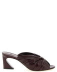 Fendi Bordeaux Lamb Leather Platform Sandals