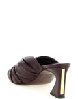 Fendi Bordeaux Lamb Leather Platform Sandals