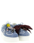 Fendi Blue Calfskin Platform Sneakers