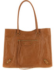 Balenciaga Brown Lamb Leather Shoulder Bag