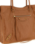 Balenciaga Brown Lamb Leather Shoulder Bag