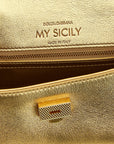 Dolce & Gabbana Gold Calfskin Handbag