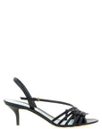 Valentino Garavani Black Calfskin Stiletto Heel Sandals