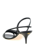 Valentino Garavani Black Calfskin Stiletto Heel Sandals