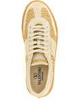 Valentino Garavani Beige Calfskin Low Top Sneakers