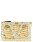 Valentino Garavani White Viscose Clutch Bag