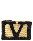 Valentino Garavani Black Viscose Clutch Bag
