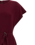 Norma Kamali Bordeaux Polyester Midi Dress