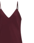 Norma Kamali Bordeaux Polyester Midi Dress