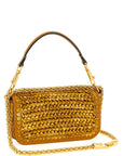 Valentino Garavani Gold Viscose Shoulder Bag