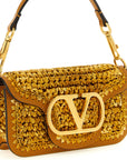 Valentino Garavani Gold Viscose Shoulder Bag