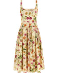 Carolina Herrera Beige Cotton Midi Dress