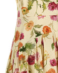 Carolina Herrera Beige Cotton Midi Dress
