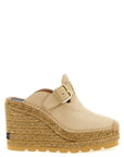 Stella McCartney Beige Viscose Wedge Sandals