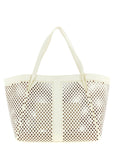 Twinset White Leather Tote Bag
