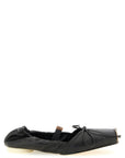 MM6 Maison Margiela Black Cowhide Ballet Flats