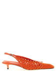 Jacquemus Orange Polyester Mid Heel Pumps