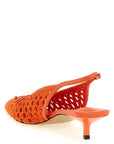 Jacquemus Orange Polyester Mid Heel Pumps