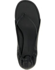Jacquemus Black Lamb Leather Flat Sandals