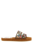 Dolce & Gabbana Multicolor Lamb Leather Slides