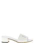 Dolce & Gabbana White Calfskin Platform Sandals