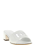 Dolce & Gabbana White Calfskin Platform Sandals