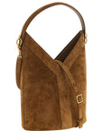 Saint Laurent Brown Calfskin Shoulder Bag