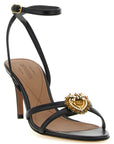 Dolce & Gabbana Black Calfskin Stiletto Heel Sandals