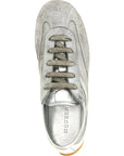 Alexander McQueen Silver Leather Athletic Sneakers