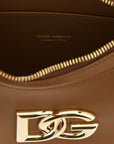 Dolce & Gabbana Brown Calfskin Shoulder Bag