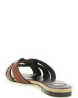 Saint Laurent Brown Calfskin Slides