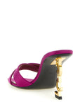Saint Laurent Fuchsia Viscose Stiletto Heel Sandals