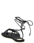 Saint Laurent Black Lamb Leather Flat Sandals