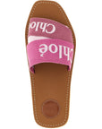 Chloé Multicolor Linen Slides