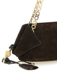 Ferragamo Brown Goatskin Shoulder Bag