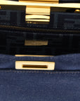 Fendi Blue Cotton Handbag