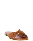 Valentino Garavani Brown Goatskin Slides