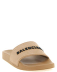 Balenciaga Beige Plastic Slides