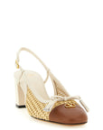 Valentino Garavani Beige Goatskin Mid Heel Pumps