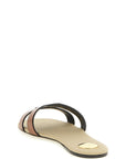 Saint Laurent Brown Calfskin Slides
