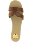 Saint Laurent Brown Calfskin Slides