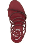 RENE CAOVILLA Bordeaux Viscose Stiletto Heel Sandals