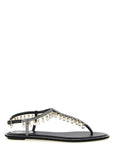 RENE CAOVILLA Bicolor Viscose Flat Sandals