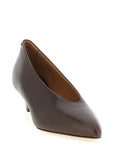 Jil Sander Brown Calfskin Mid Heel Pumps