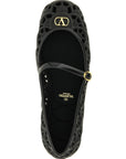 Valentino Garavani Black Polyvinyl Ballet Flats