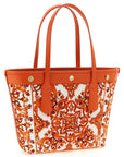 Dolce & Gabbana Orange Cotton Tote Bag