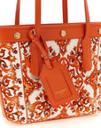 Dolce & Gabbana Orange Cotton Tote Bag