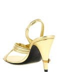 Versace Gold Lamb Leather Stiletto Heel Sandals